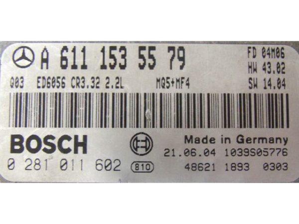 Mercedes Vito 2.2CDI 0281011602 CR3.32 EDC16C2 1037371301
