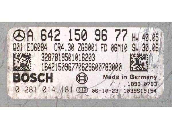 Mercedes Sprinter 3.0CDI 0281014181 CR4.30 EDC16CP31 1037383394 1037376616 1037501624