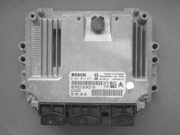 Peugeot Partner 1.6HDI 9664618080 0281013871 EDC16C34 1037393468