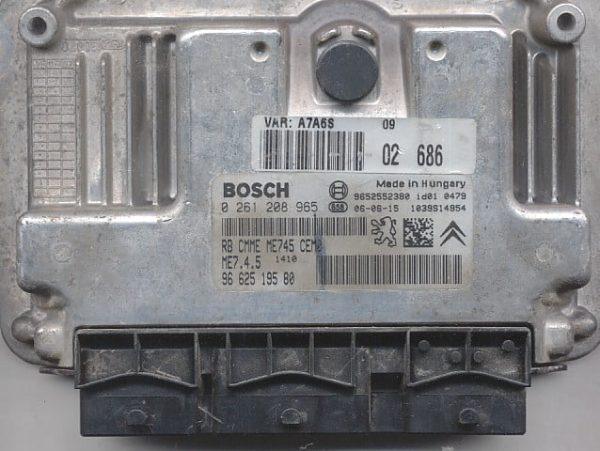 Peugeot 207 1.6 9662519580 0261208965 ME7.4.5 1037384421